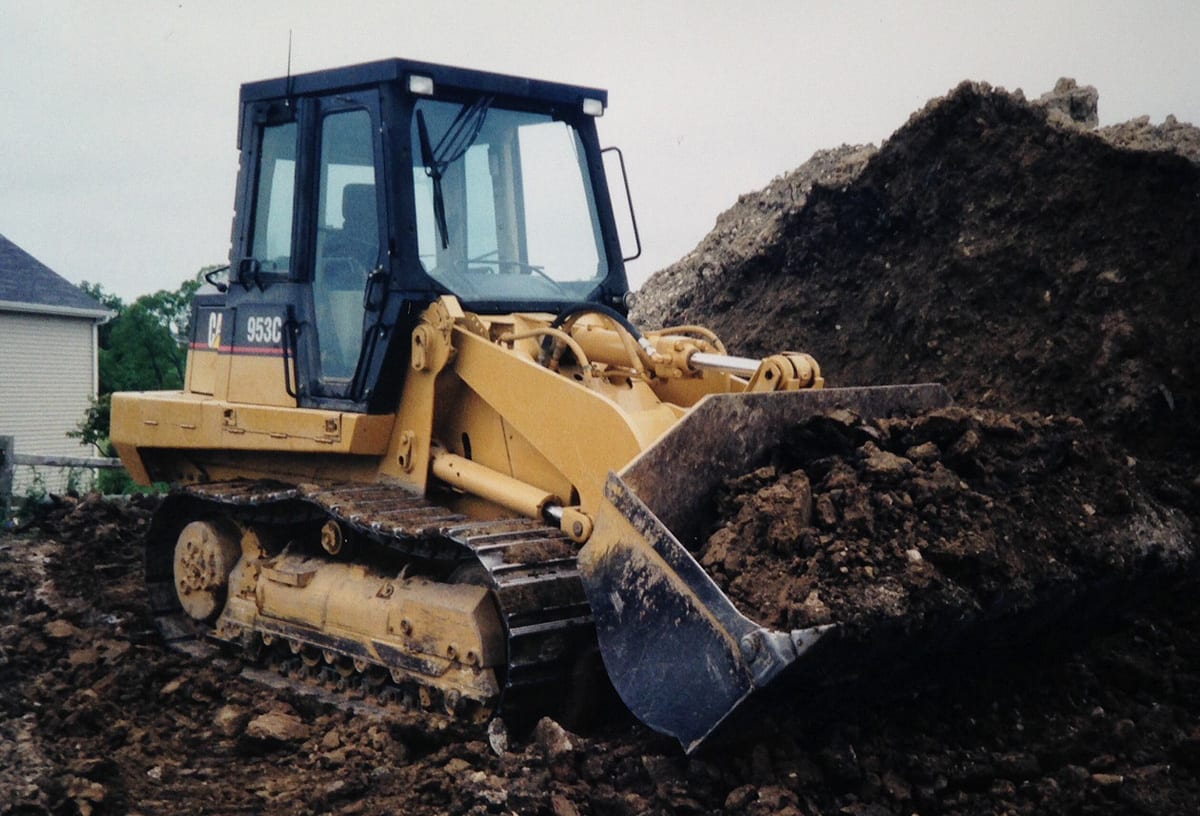 Land clearing being performed in Antioch, IL