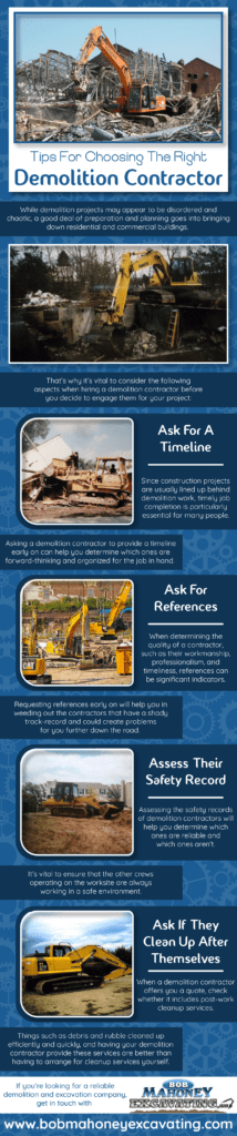 Infographic on choosing the right demolition contractor
